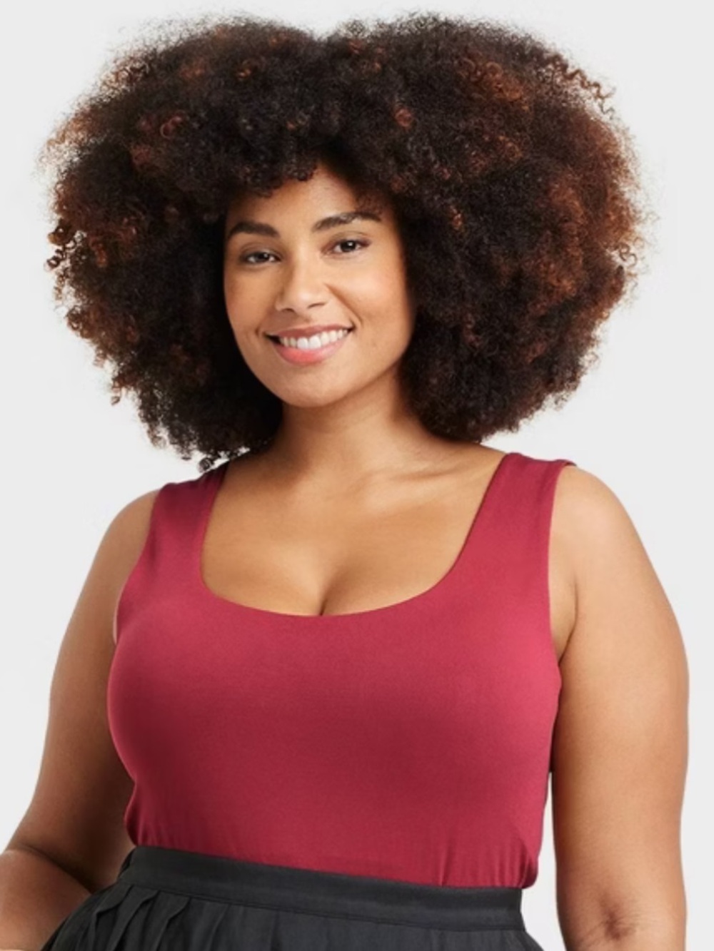 a new day Deep Berry Scoop Neck Tank